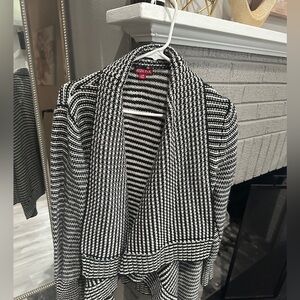 Merona Black and White Striped Knit Sweater